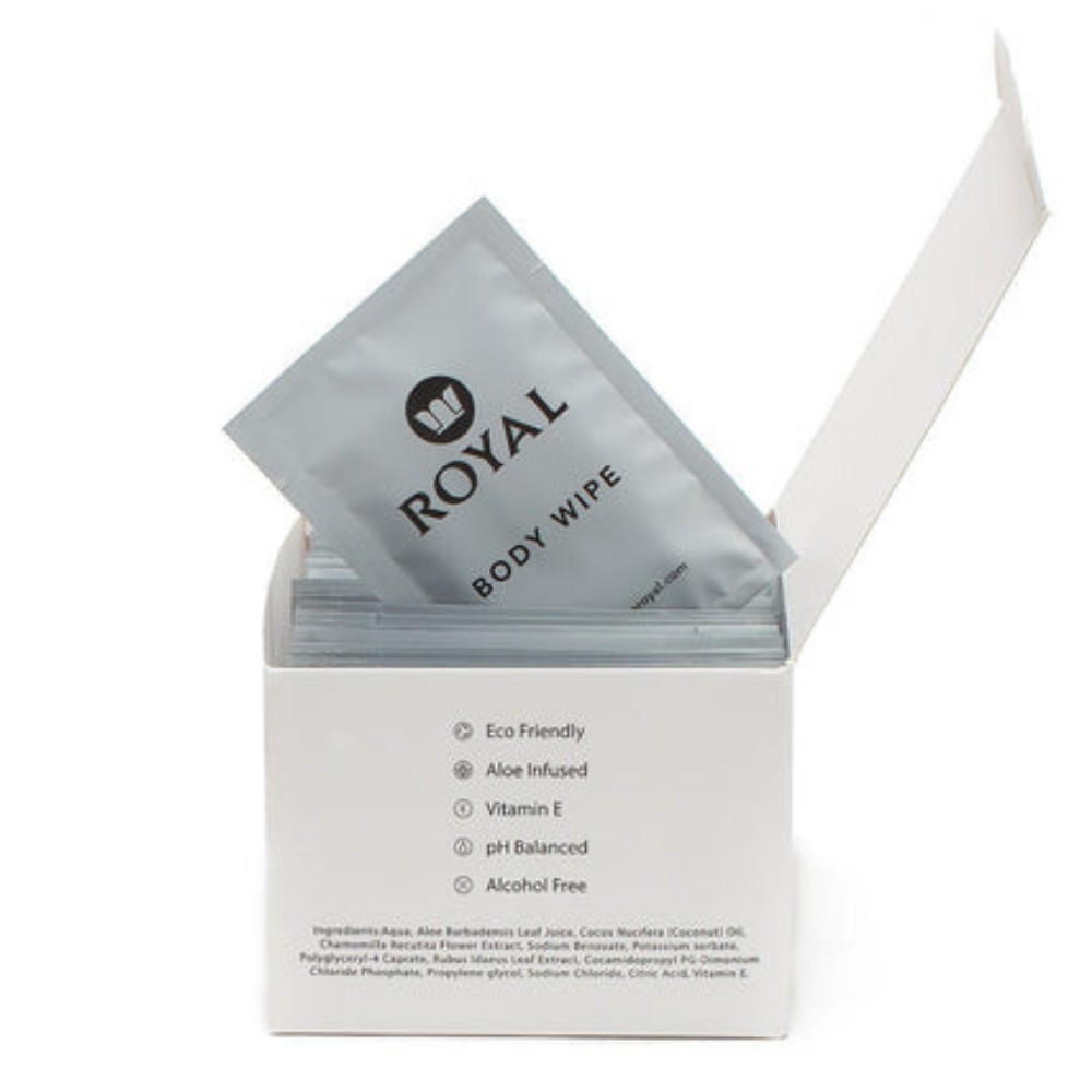 Royal Body Wipes Individually Wrapped (30 wipes per box)