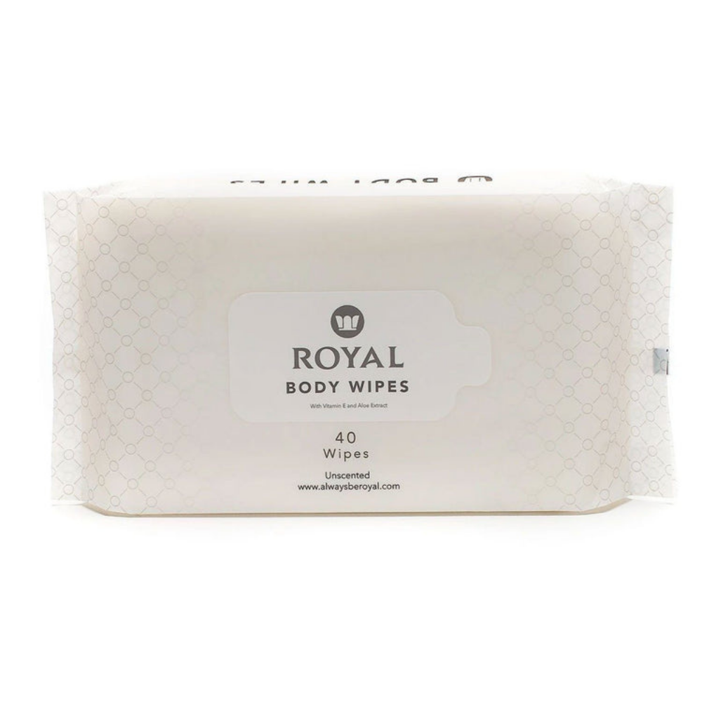 Royal Body Wipes Resealable Pouch (40 wipes per pouch)